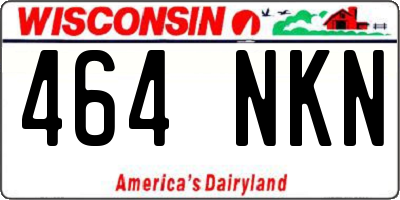 WI license plate 464NKN