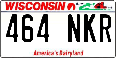 WI license plate 464NKR