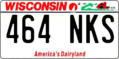 WI license plate 464NKS