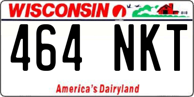 WI license plate 464NKT