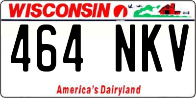 WI license plate 464NKV