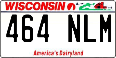 WI license plate 464NLM