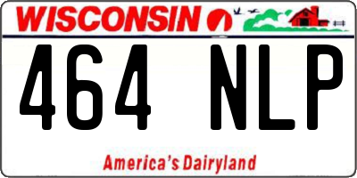 WI license plate 464NLP