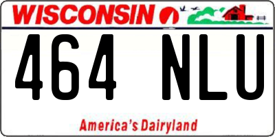 WI license plate 464NLU