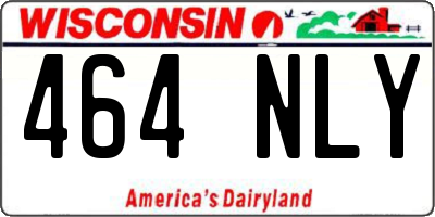 WI license plate 464NLY