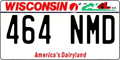 WI license plate 464NMD