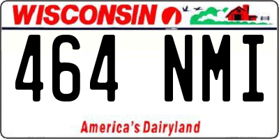 WI license plate 464NMI
