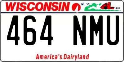 WI license plate 464NMU