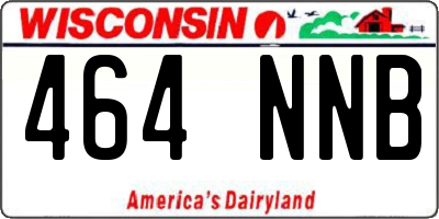 WI license plate 464NNB