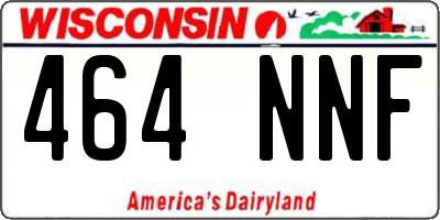 WI license plate 464NNF