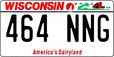 WI license plate 464NNG