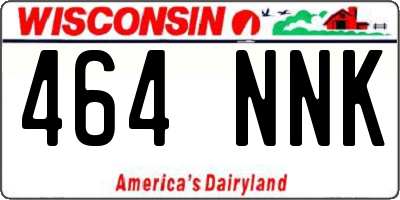 WI license plate 464NNK