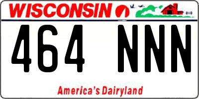 WI license plate 464NNN