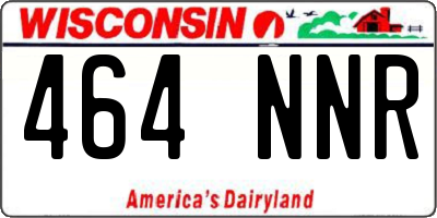 WI license plate 464NNR