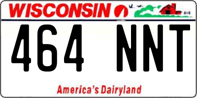 WI license plate 464NNT