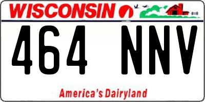 WI license plate 464NNV