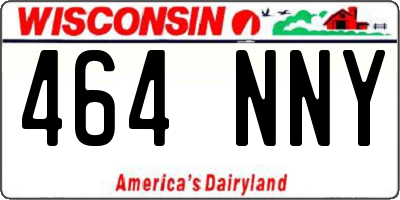 WI license plate 464NNY