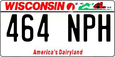 WI license plate 464NPH