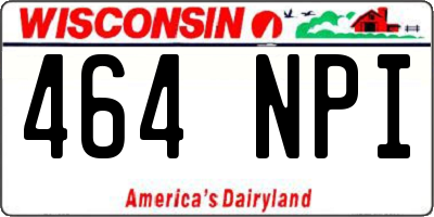 WI license plate 464NPI