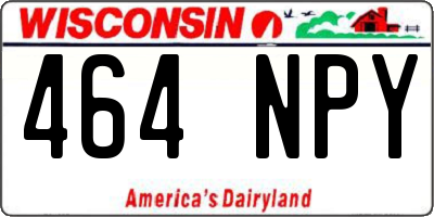 WI license plate 464NPY