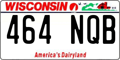 WI license plate 464NQB