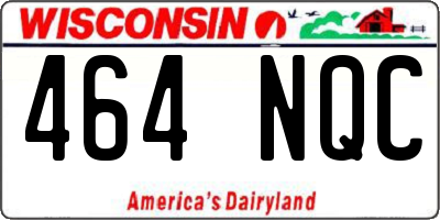 WI license plate 464NQC