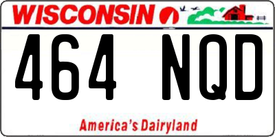 WI license plate 464NQD
