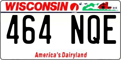 WI license plate 464NQE