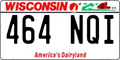 WI license plate 464NQI