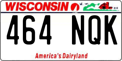 WI license plate 464NQK