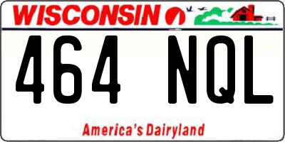 WI license plate 464NQL