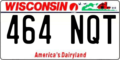 WI license plate 464NQT