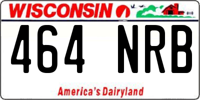 WI license plate 464NRB