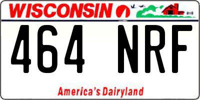 WI license plate 464NRF