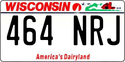 WI license plate 464NRJ