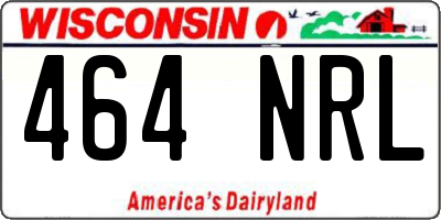 WI license plate 464NRL