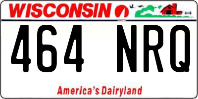 WI license plate 464NRQ