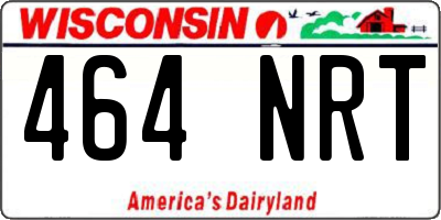 WI license plate 464NRT