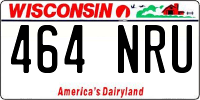 WI license plate 464NRU