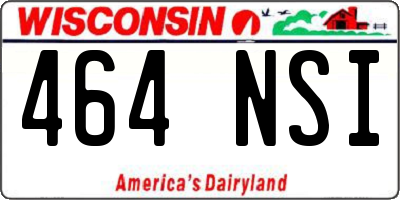 WI license plate 464NSI