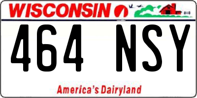 WI license plate 464NSY