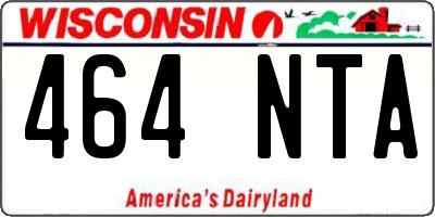 WI license plate 464NTA