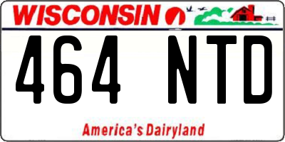 WI license plate 464NTD