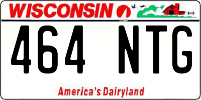 WI license plate 464NTG