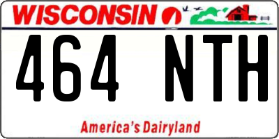 WI license plate 464NTH