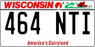 WI license plate 464NTI