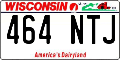 WI license plate 464NTJ