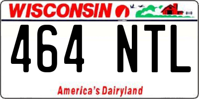 WI license plate 464NTL