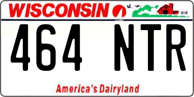 WI license plate 464NTR