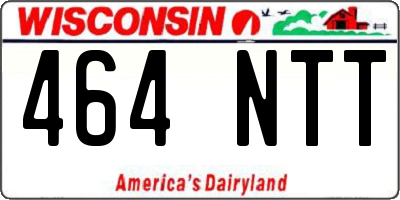 WI license plate 464NTT